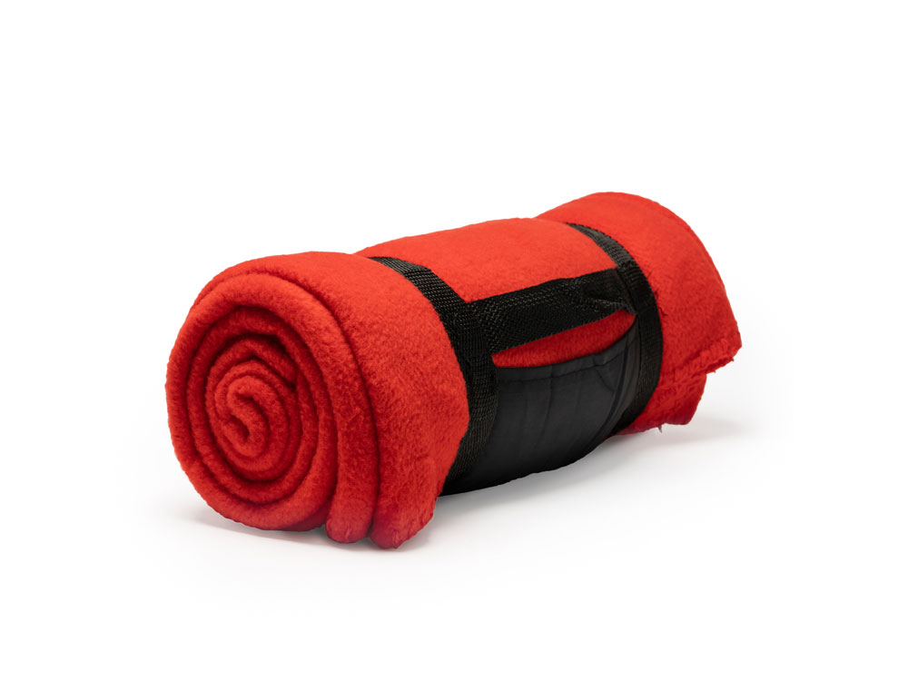 Флисовый плед DANERIS с антипиллинговой обработкой, красный-3