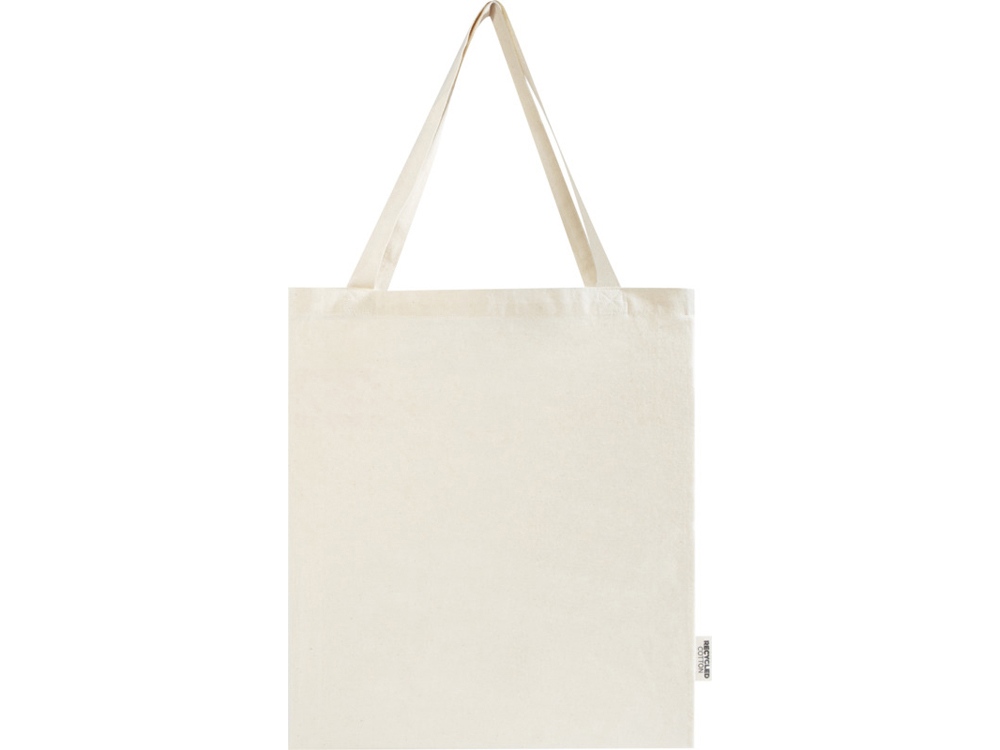 Madras эко- сумка с ластовицей из переработанного хлопка, сертифицированного согласно GRS, плотностью 140 г/м² - Натуральный-1