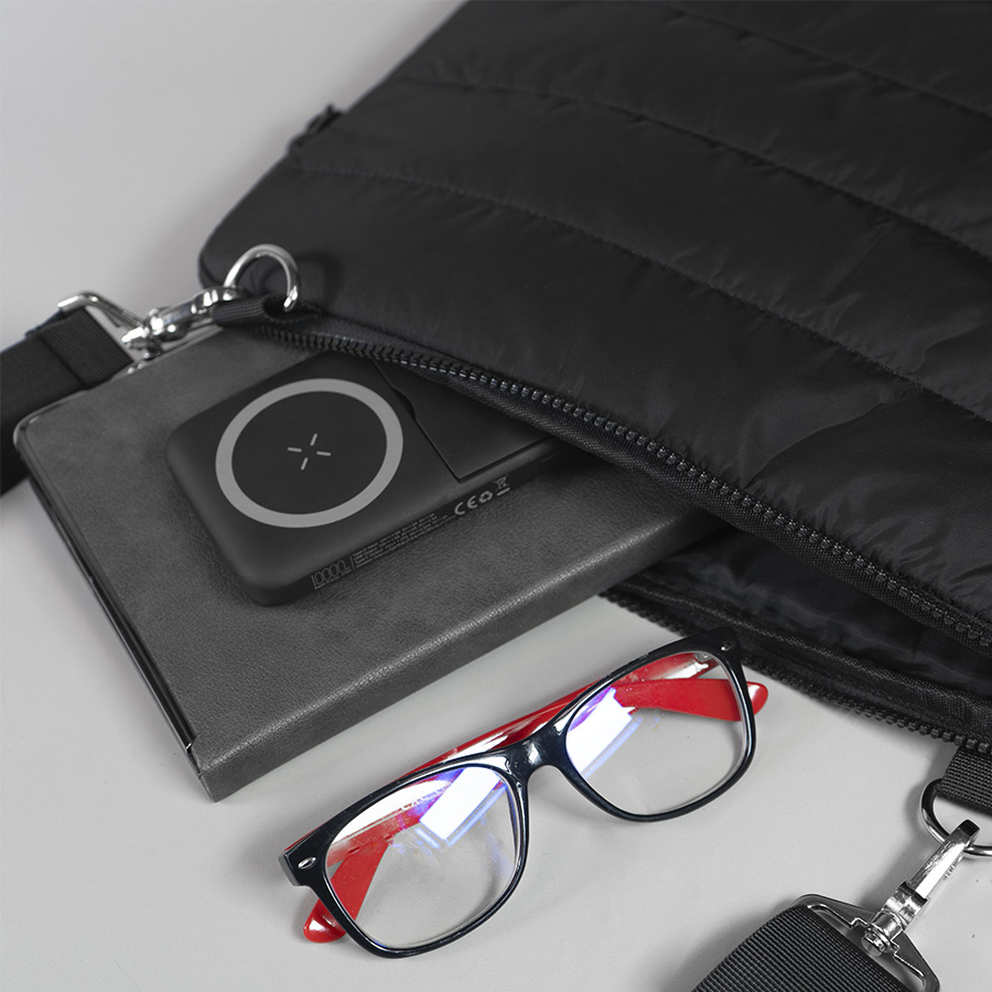 Конференц-сумка "MIX", чёрный, 38 х 30 х 1,5 см, 100% нейлон, черный-3