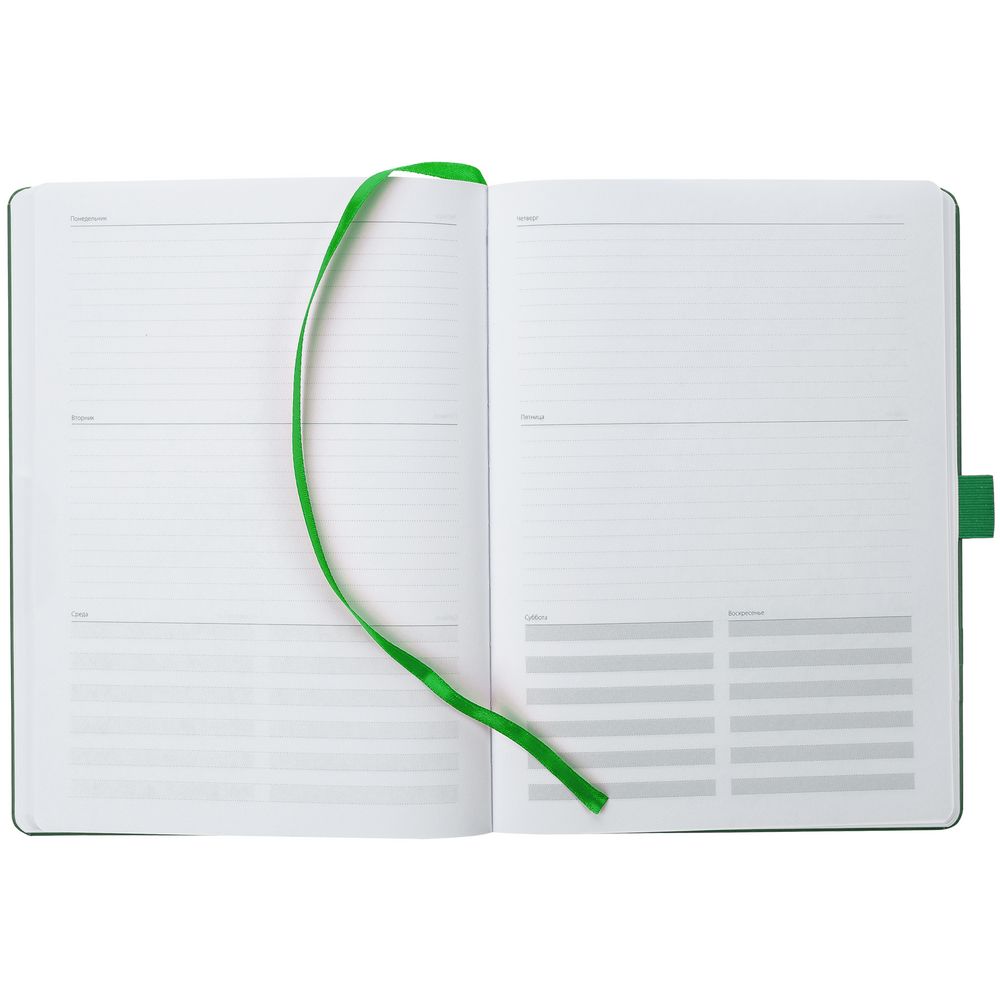 Еженедельник Lucky, недатированный, зеленый-2