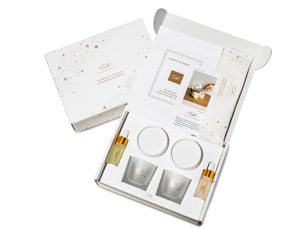 Набор для создания 2-х ароматических свечей: имбирный пряник, рождественская елка-2