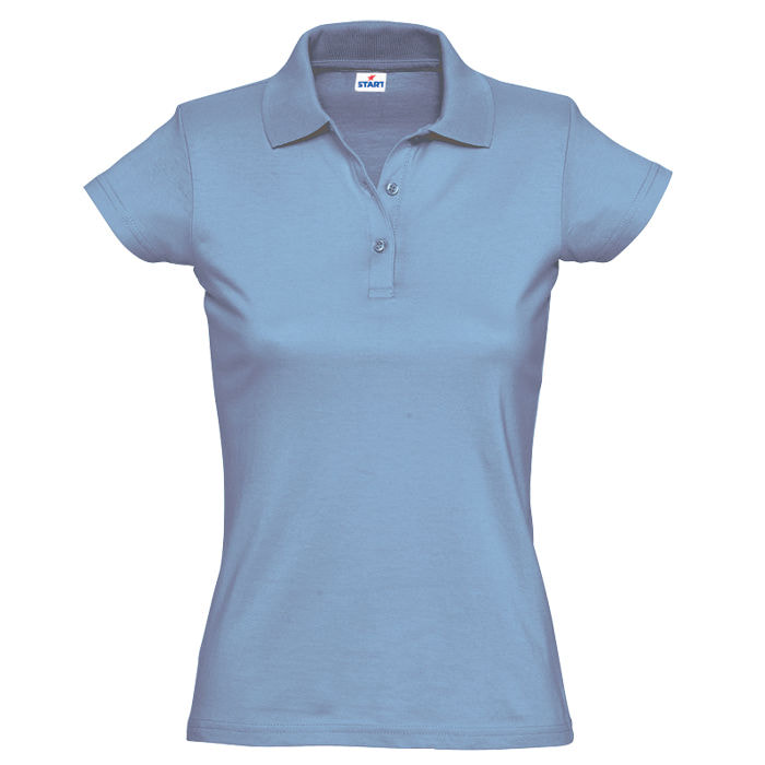 Поло женское MISS STYLE 170, голубой-0