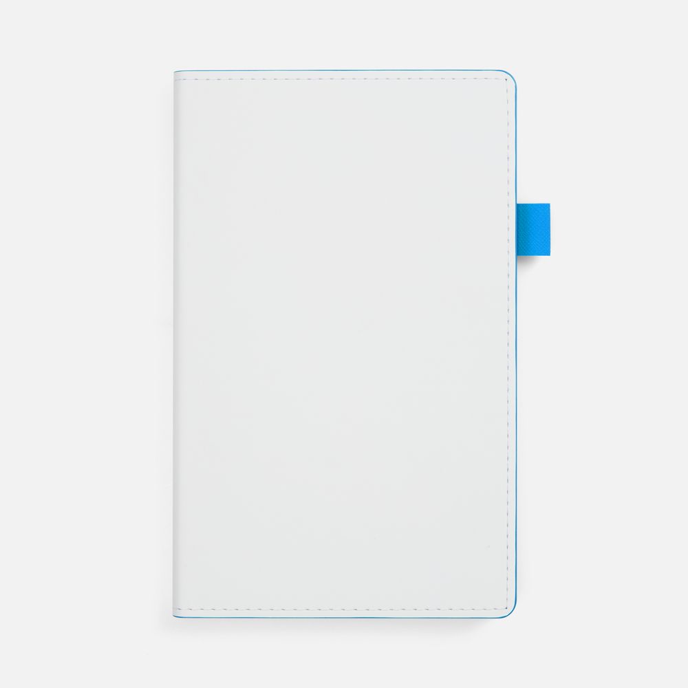 Ежедневник White Shall, недатированный, бело-голубой-0