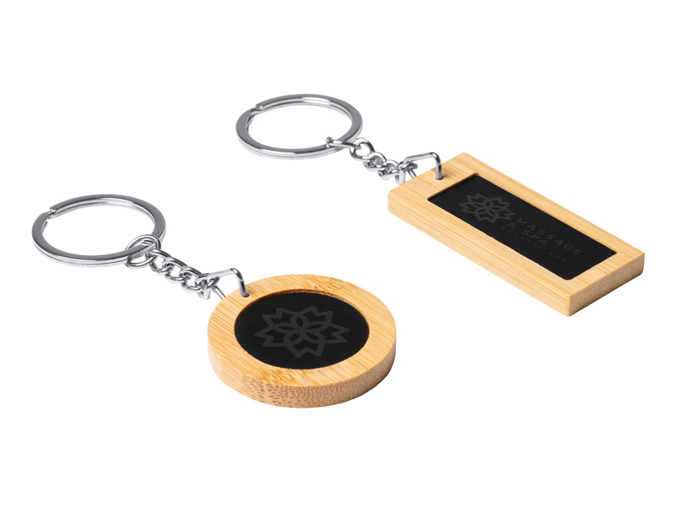 Брелок KRAUS из натурального дерева и стали KRAUS, круглый-2