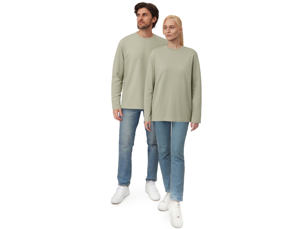 Лонгслив оверсайз Berlin унисекс, оливковый-7