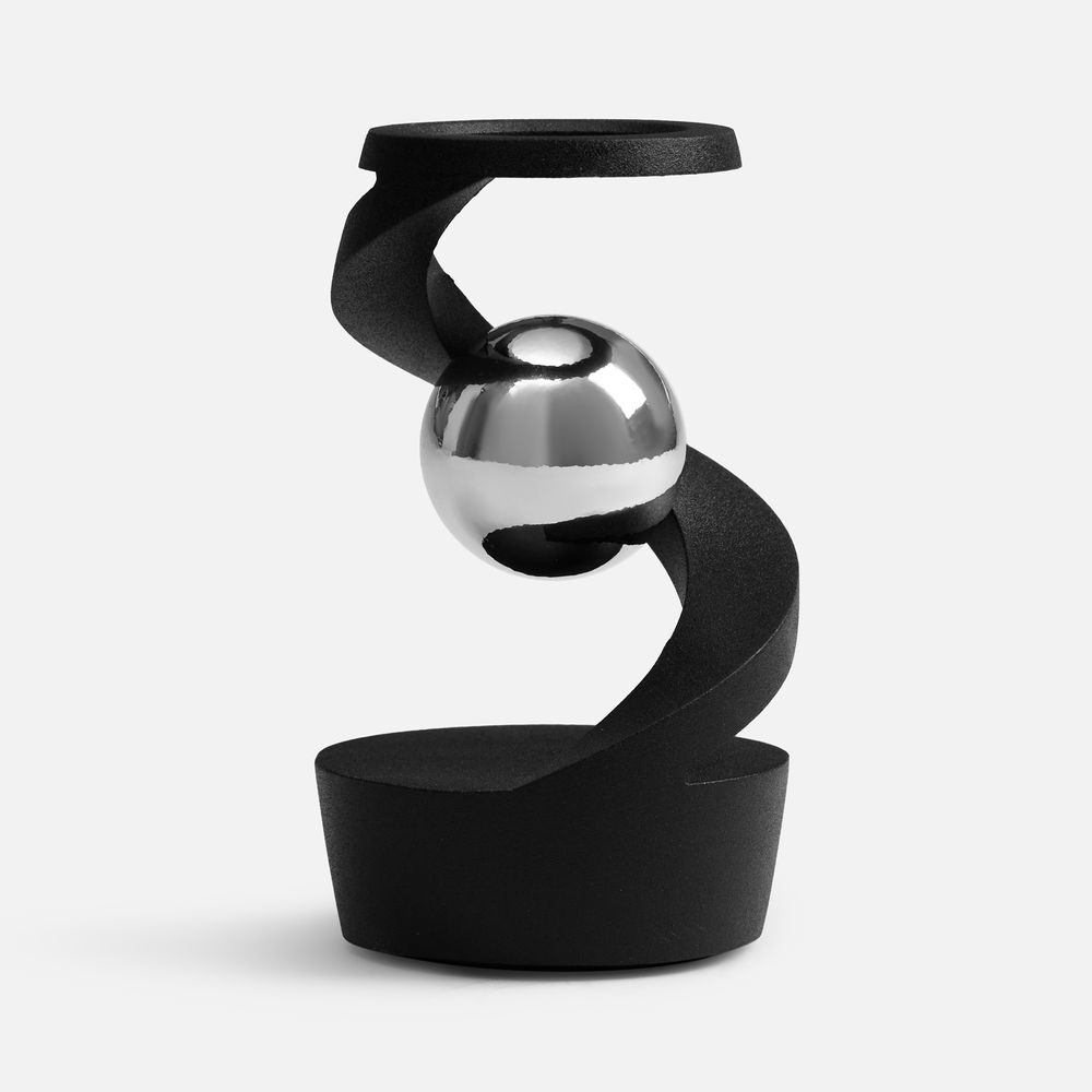 Настольный антистресс Mindflow, черный с серебристым-0