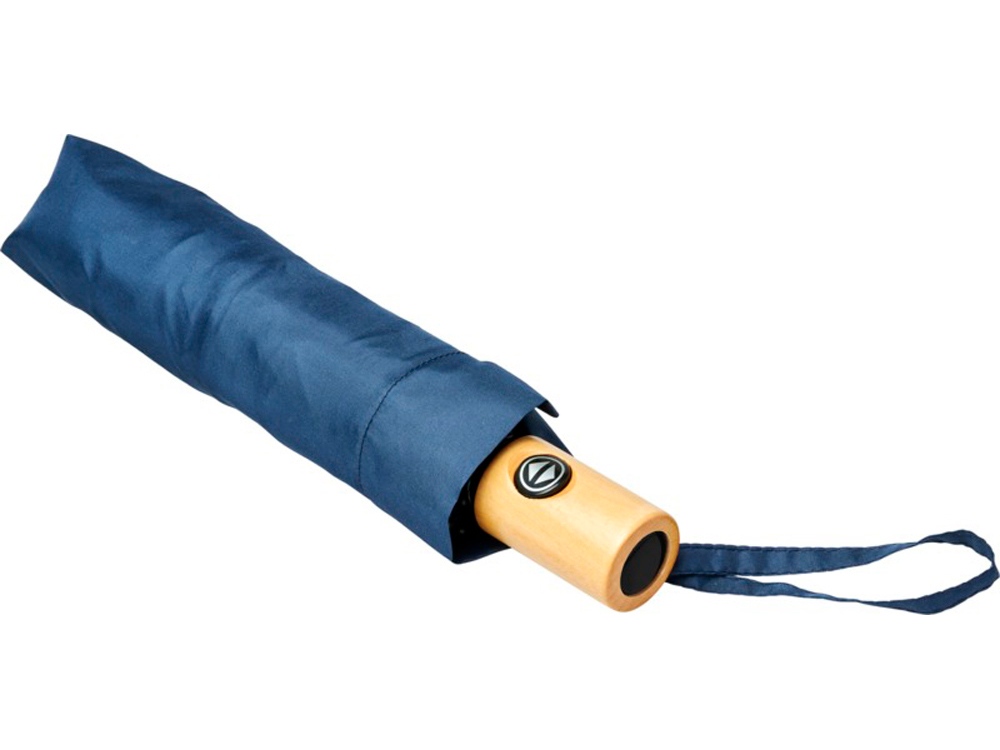 Автоматический складной зонт Bo из переработанного ПЭТ-пластика, темно-синий-2