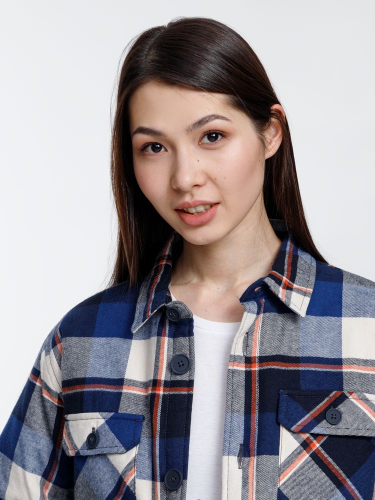 Куртка-рубашка оверсайз унисекс Noah, синяя-6