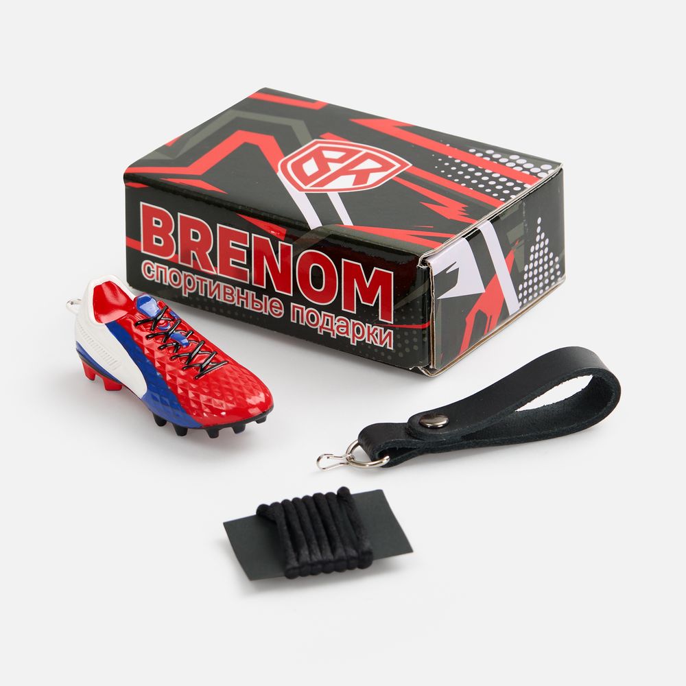 Брелок «Футбольная бутса», красный-3