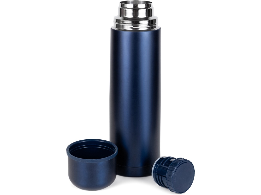 Термос Relaxika 101 (1 литр), темно-синий (без лого)-5