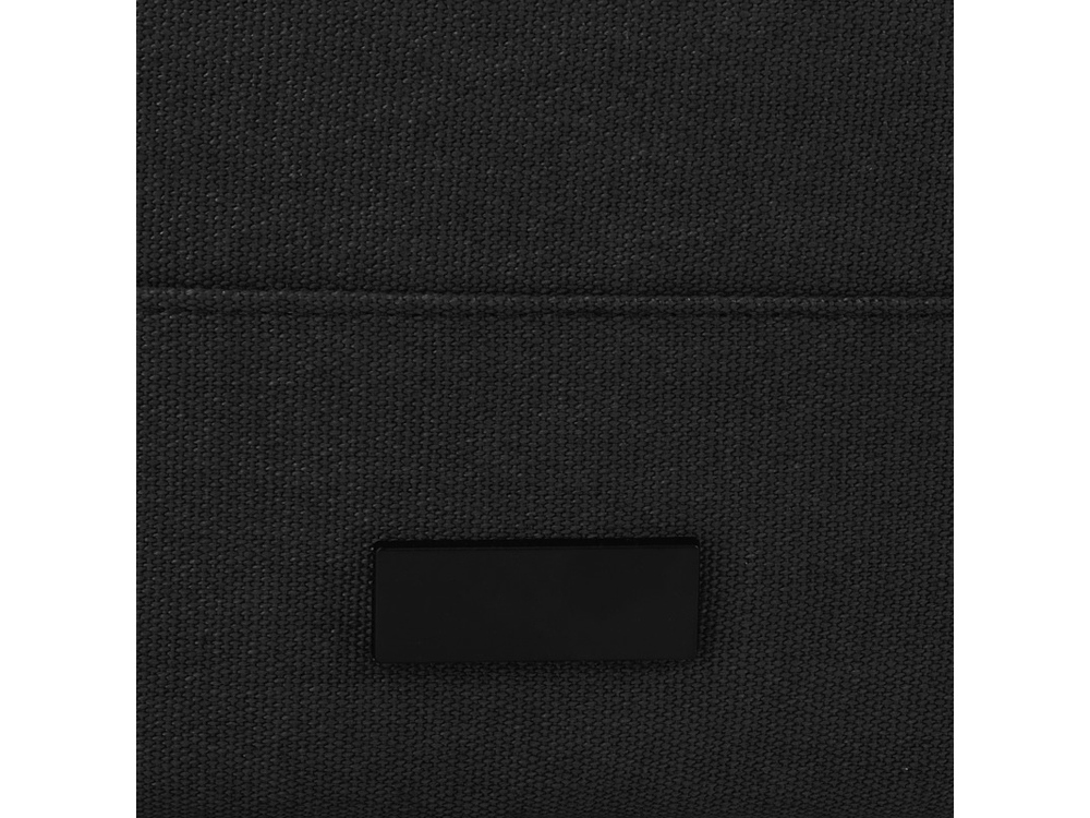 Рюкзак для 15-дюймового ноутбука Joey объемом 15 л из брезента, переработанного по стандарту GRS, со сворачивающимся верхом, черный-5