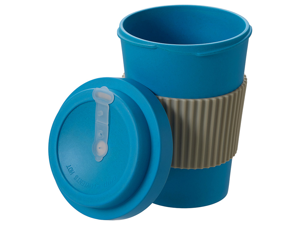 Термокружка Muffin из натуральных волокон, голубой-2