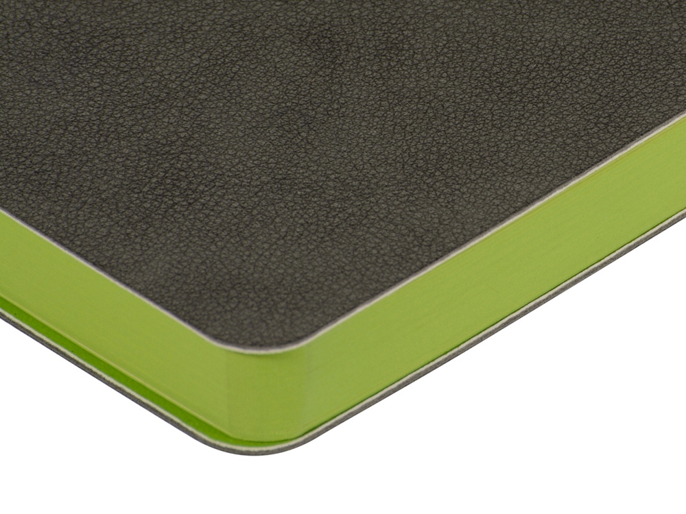 Ежедневник А5 датированный Boston 2026, серый с салатовым обрезом-3