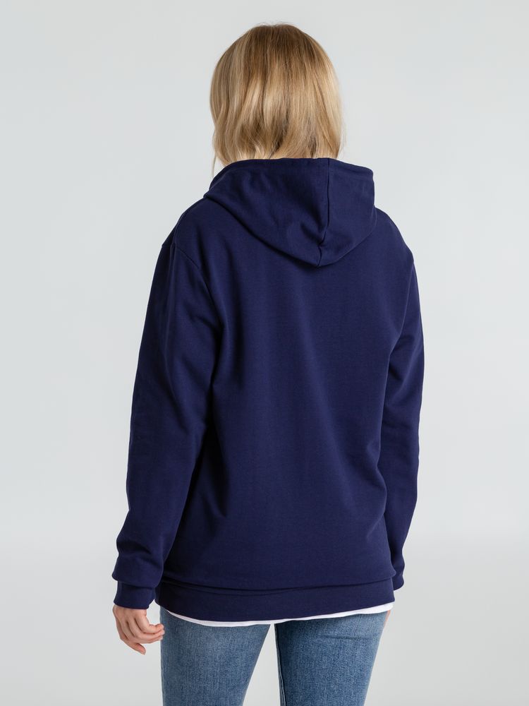 Толстовка с капюшоном унисекс Hoodie, темно-синяя-6