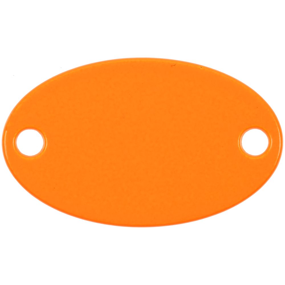 Шильдик металлический Alfa Oval, оранжевый неон-1