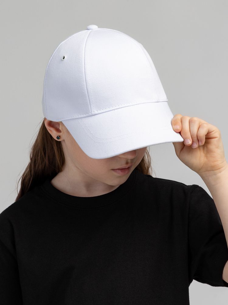 Бейсболка детская Capture Kids, белая-3