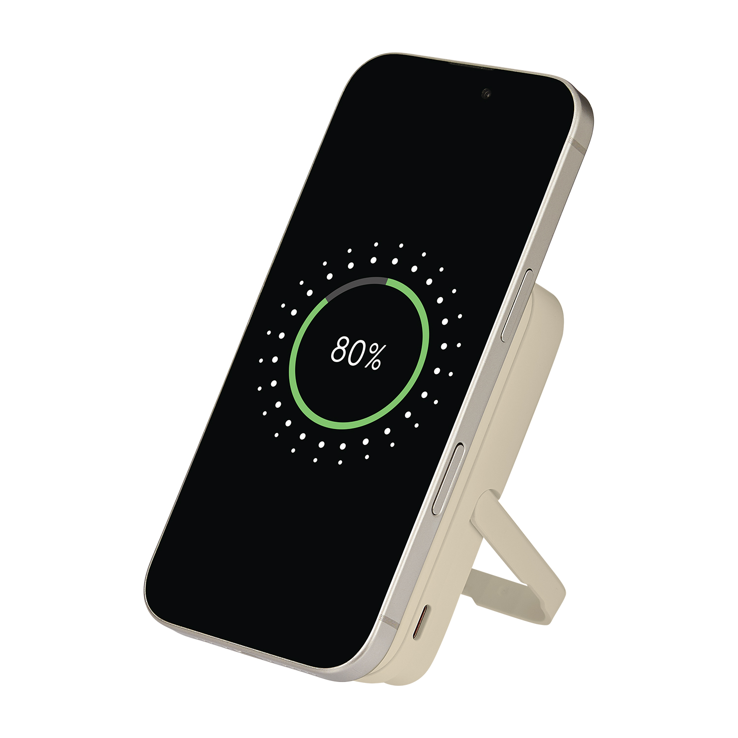 Внешний аккумулятор Union PD 10000mAh с функцией беспроводной зарядки 15W, бежевый-9