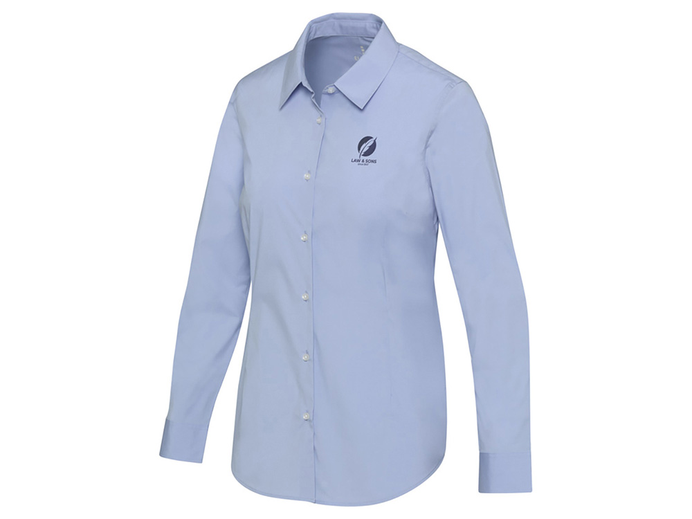 Carnelian женская рубашка из поплина - Голубой-4