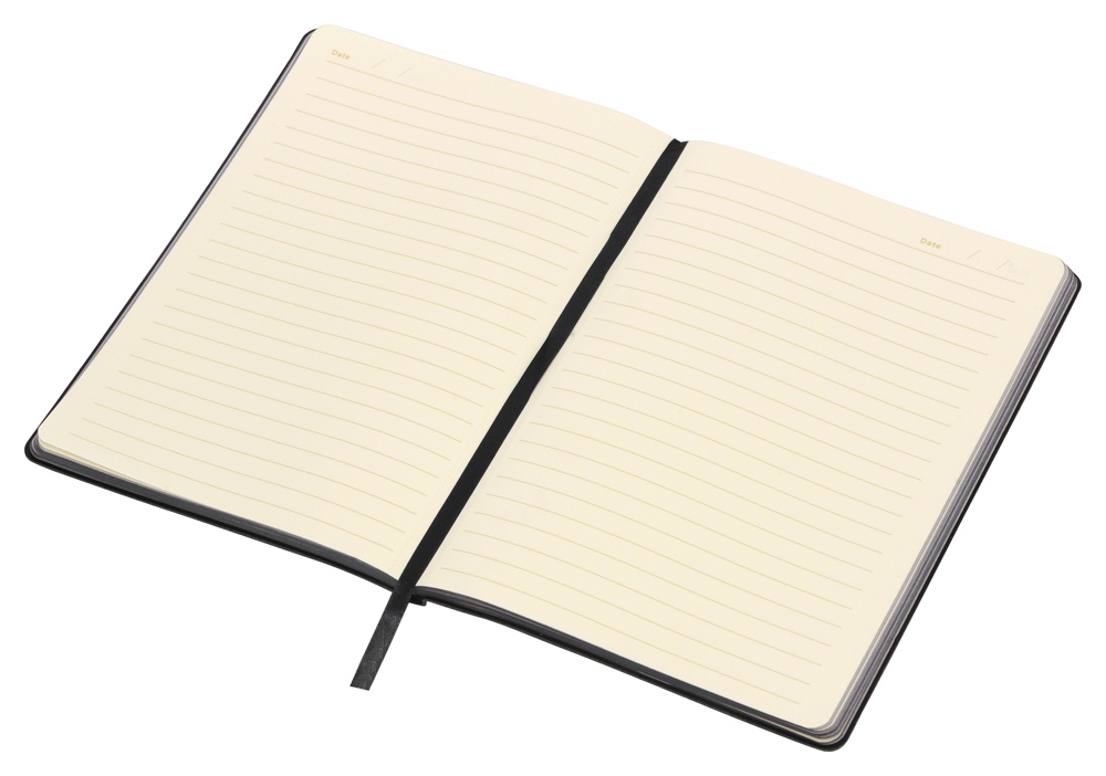 Блокнот А5 Fabrizio, 80 листов, цветной срез, черный-2