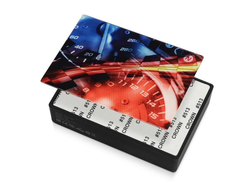 Портативная колонка Concept с полноцетной печатью, черный-0