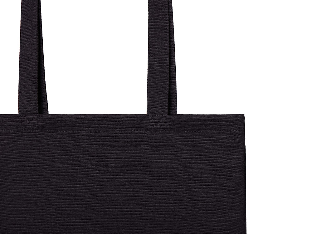 Шоппер Basio из переработанного хлопка 280 г, черный-3