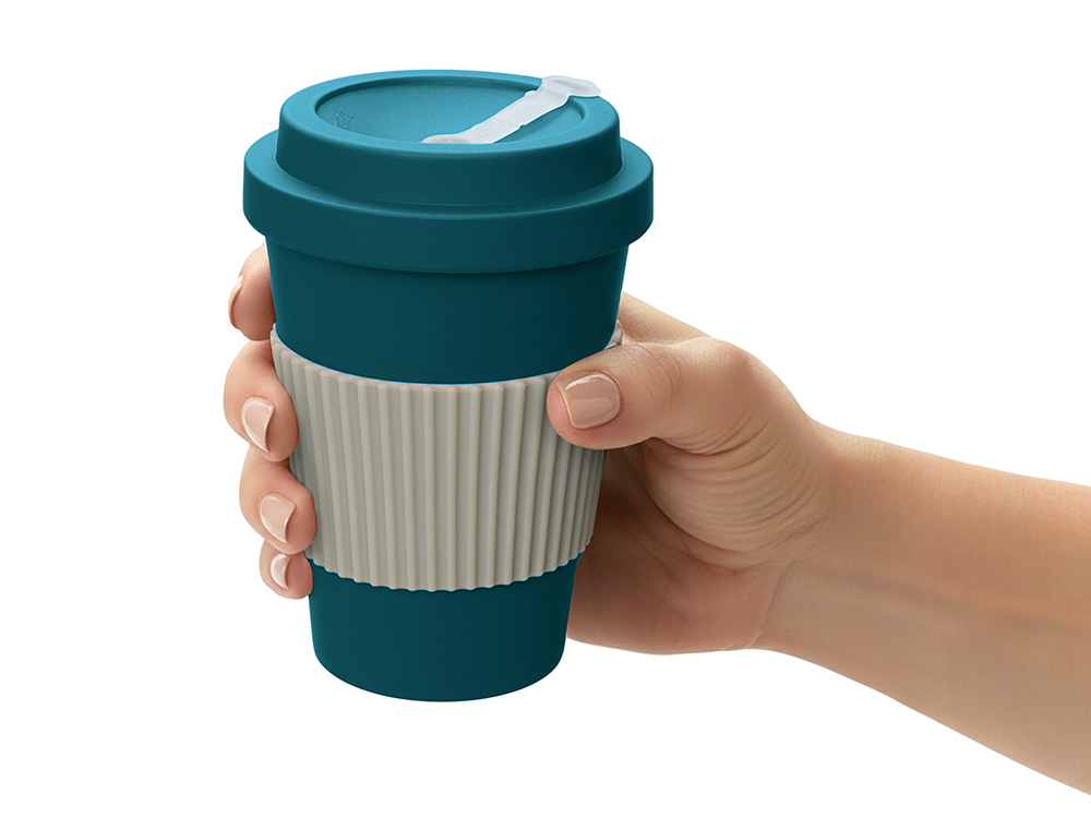 Термокружка Muffin из натуральных волокон, бензиновый синий-5