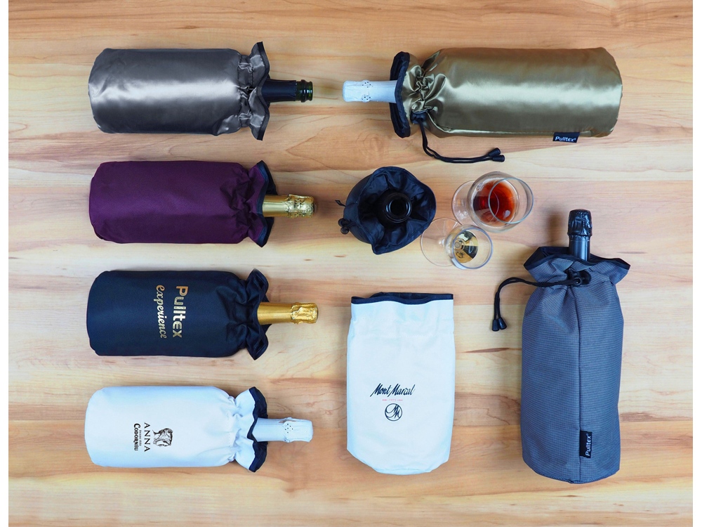 Охладитель для бутылки вина Keep cooled из ПВХ в виде мешочка, черный-2