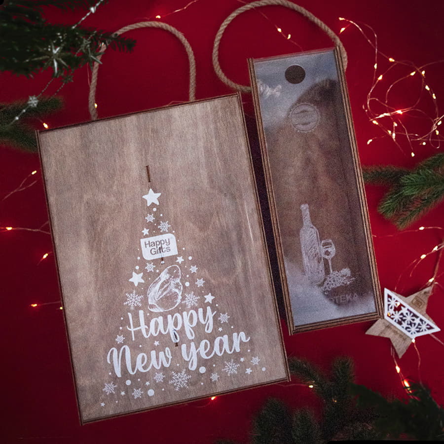 Ящик подарочный WINOTEKA размер 34,5 х 11,5 х 11 см, коричневый-7