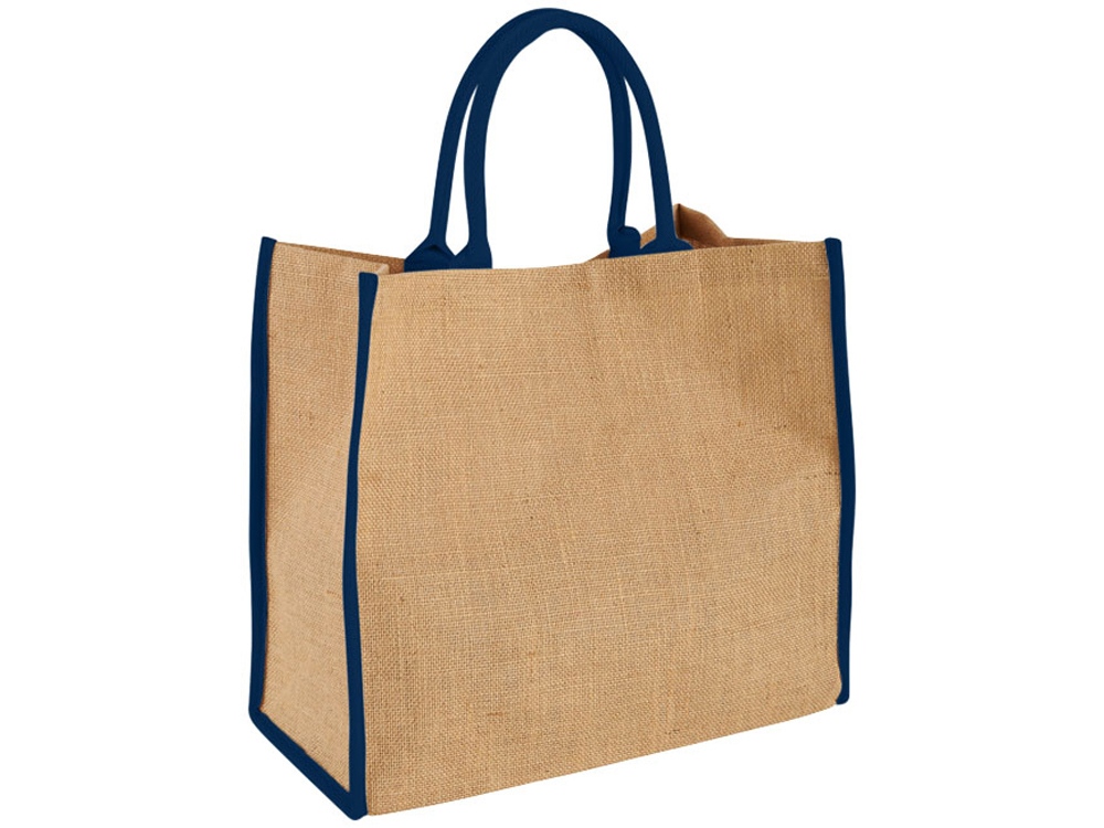 Сумка для покупок, натуральный/темно-синий-0