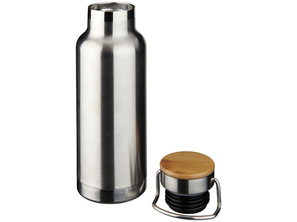 Медная спортивная бутылка с вакуумной изоляцией Thor объемом 480 мл, серебристый-3