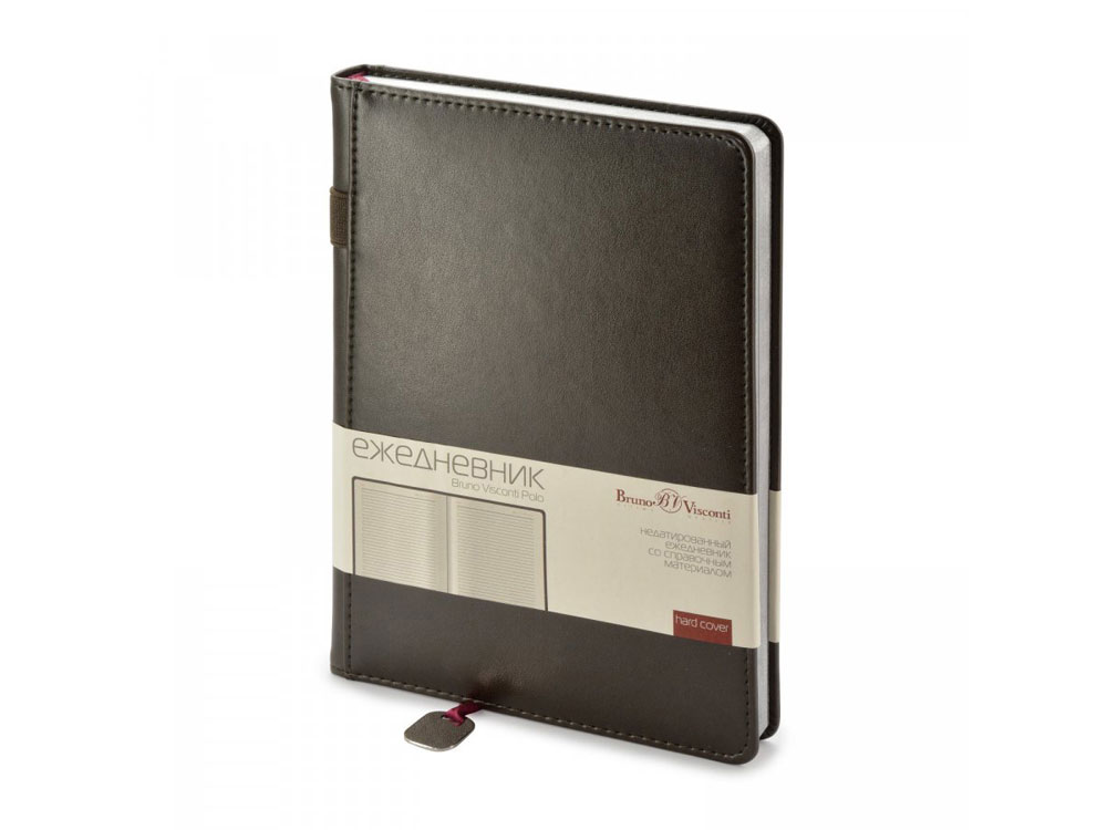 Ежедневник А5 недатированный Polo, серый-0