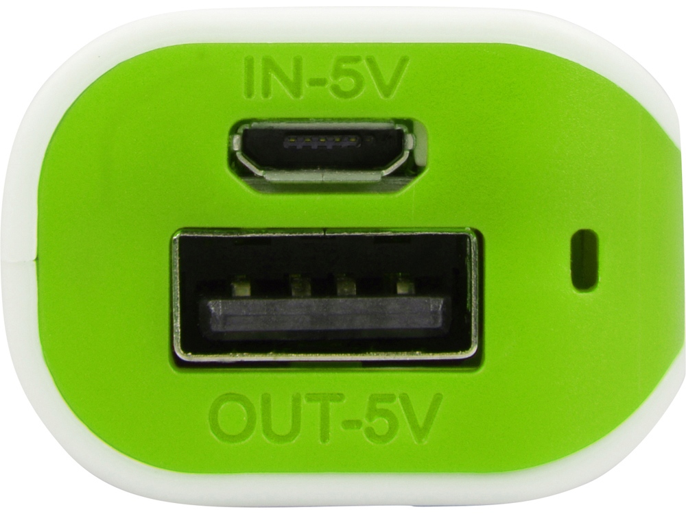 Портативное зарядное устройство (power bank) Basis, 2000 mAh, зеленое яблоко-2