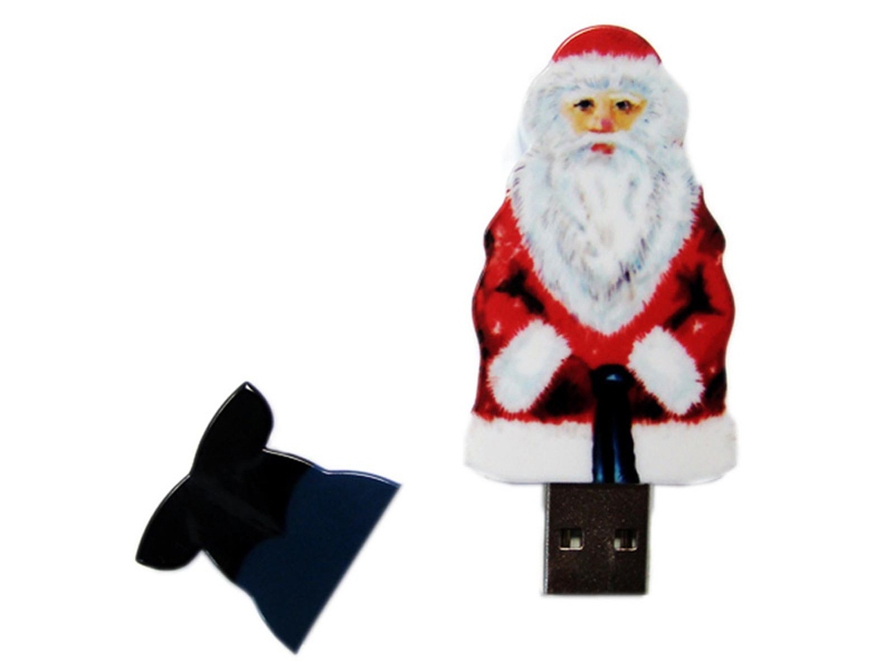 USB-флешка на 4 Гб Дед Мороз Santa под нанесение, белый-0