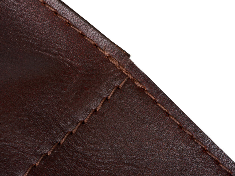 Набор: фартук из натуральной кожи в тубусе, темно-коричневый-14