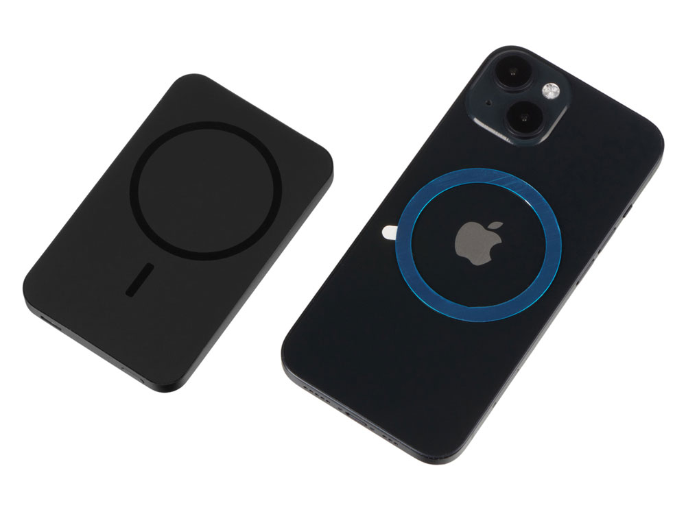 Магнитный беспроводной внешний аккумулятор Razor, 5000 mAh, металл, черный-4