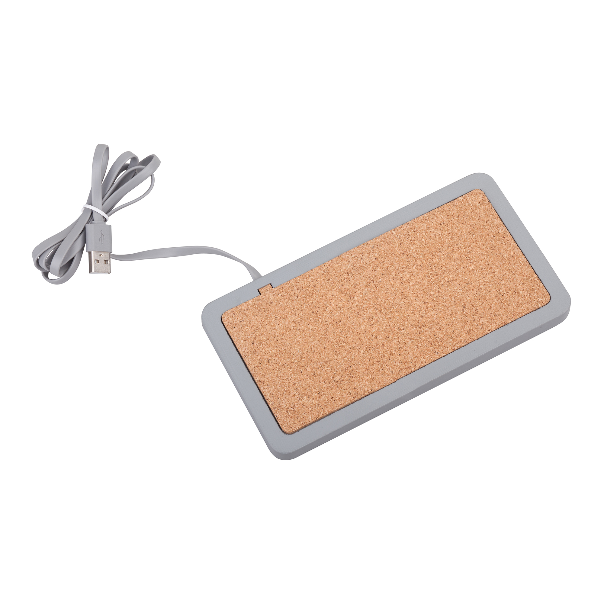 Настольный органайзер "Stonehenge" с беспроводным зарядным устройством, камень/бамбук-4