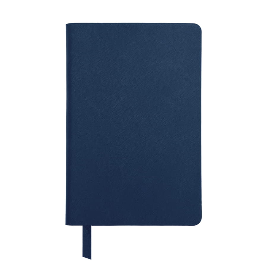 Бизнес-блокнот FUNKY, формат A6, в клетку, темно-синий, серый-1