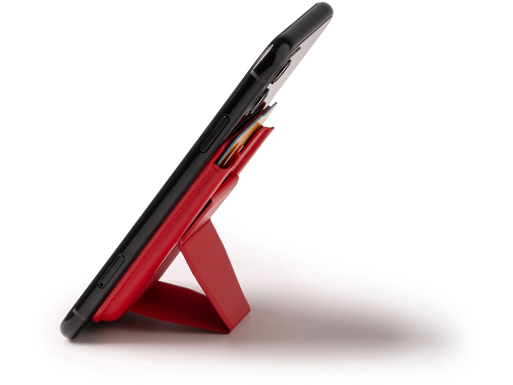 Картхолдер с подставкой Sekun, красный-5