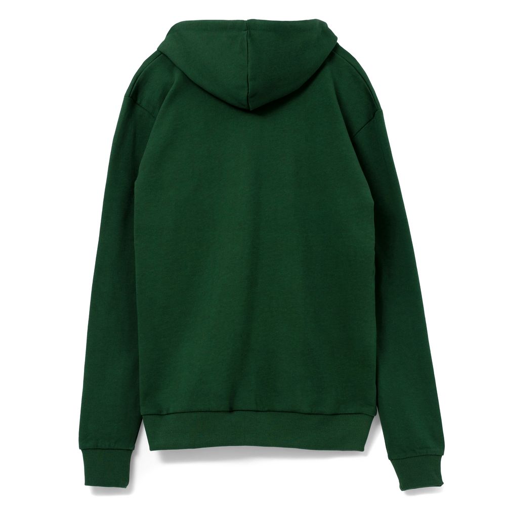 Толстовка с капюшоном на молнии Unit Siverga Heavy, темно-зеленая-2