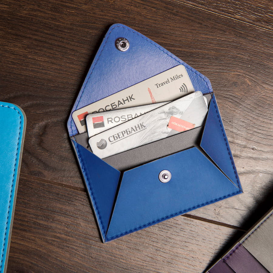 Холдер для карт SINCERITY, коллекция  ITEMS, синий-4