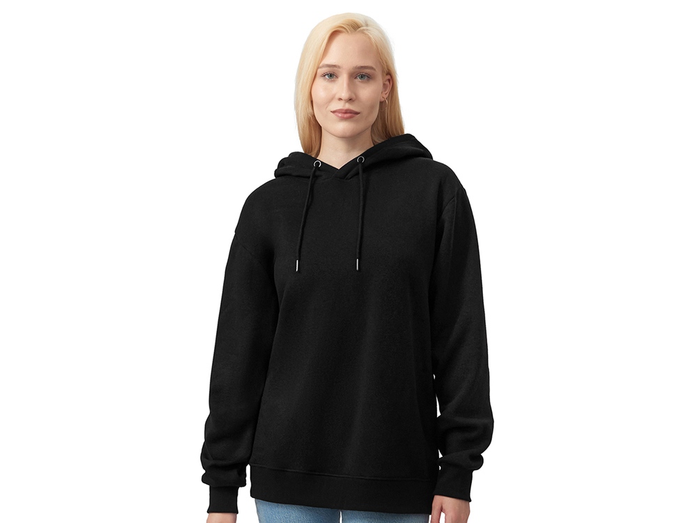 Толстовка с капюшоном оверсайз Lisbon унисекс, черный-2