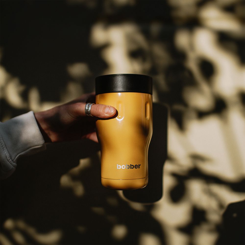 Термостакан Tumbler 350, вакуумный, оранжевый-4