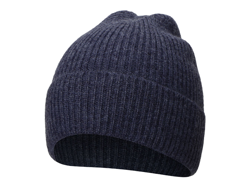 Шапка Nordend, крупный риб, темно-синий меланж-3