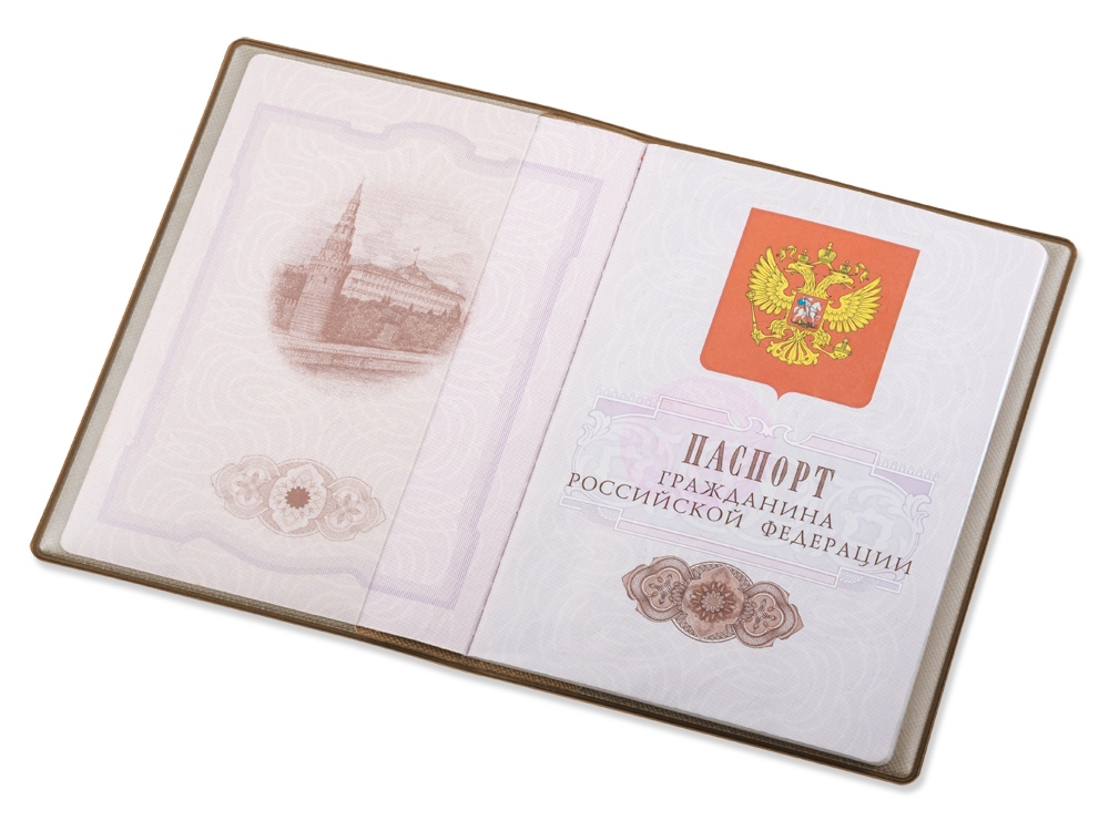 Классическая обложка для паспорта Favor, бежевая-1