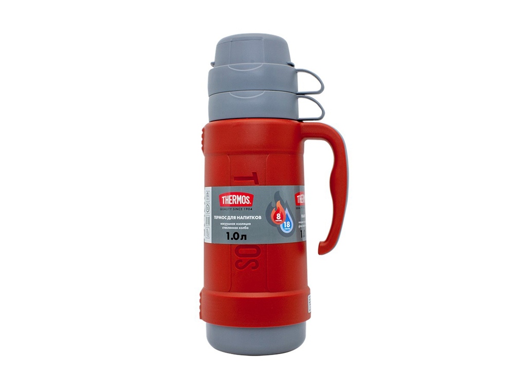 Термос со стеклянной колбой тм THERMOS PICNIC 40 Series Red 1,0L-0