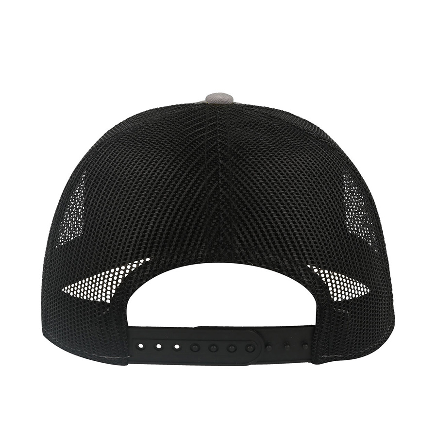 Бейсболка RAPPER CANVAS-S, 5 клиньев, пластиковая застёжка, серый, черный-8