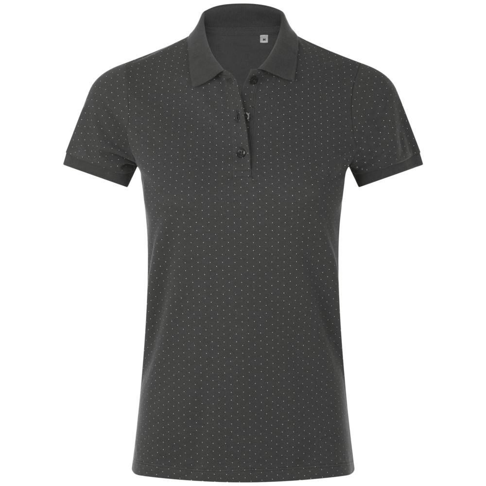 Рубашка поло женская Brandy Women, темно-серая с белым-1