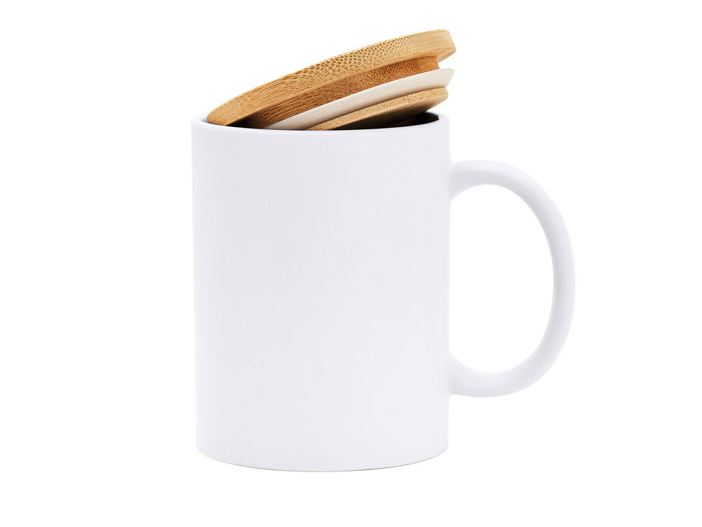 Керамическая кружка BERRY Eco line объемом 370 мл., белый-5