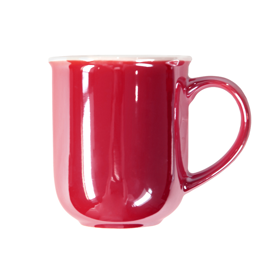 Кружка PERLA, красный, белый-0