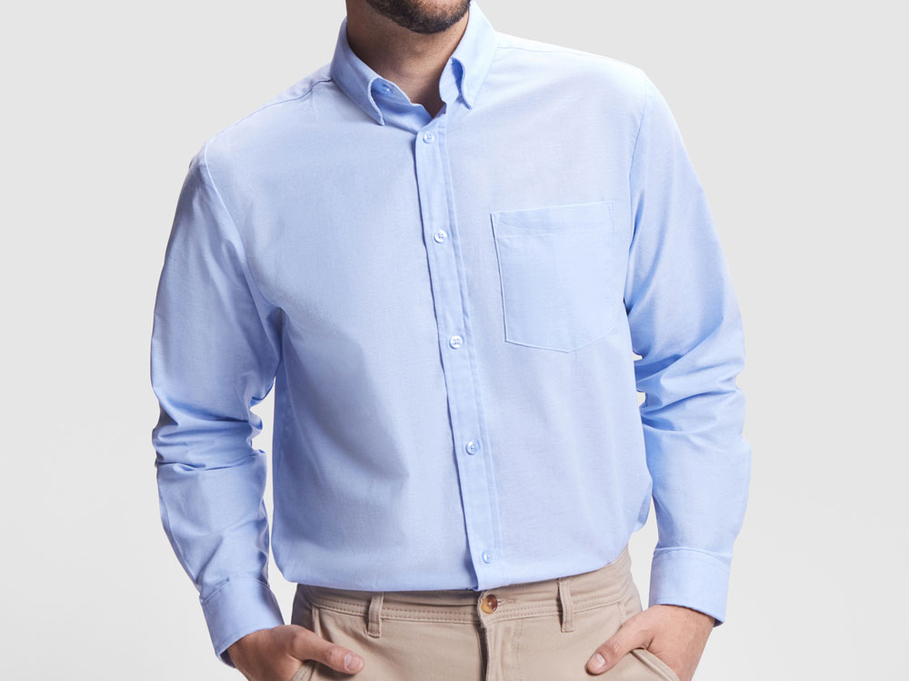 Рубашка мужская Oxford, небесно-голубой-5